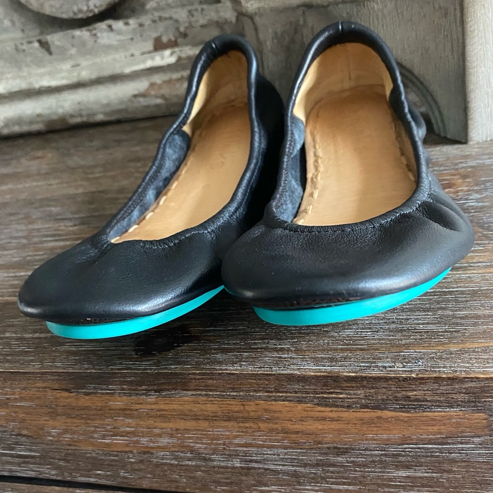 Tieks by Gavriell Italian Leather Black Slip On Ballerina Ballet Flats Shoes 6 - Picture 6 of 17